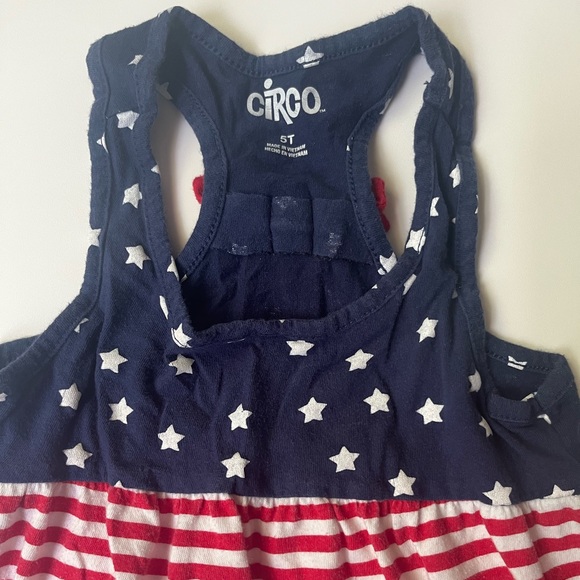Circo Toddler Girl’s Sleeveless Stars and Stripes Dress Size 5t - Picture 3 of 3